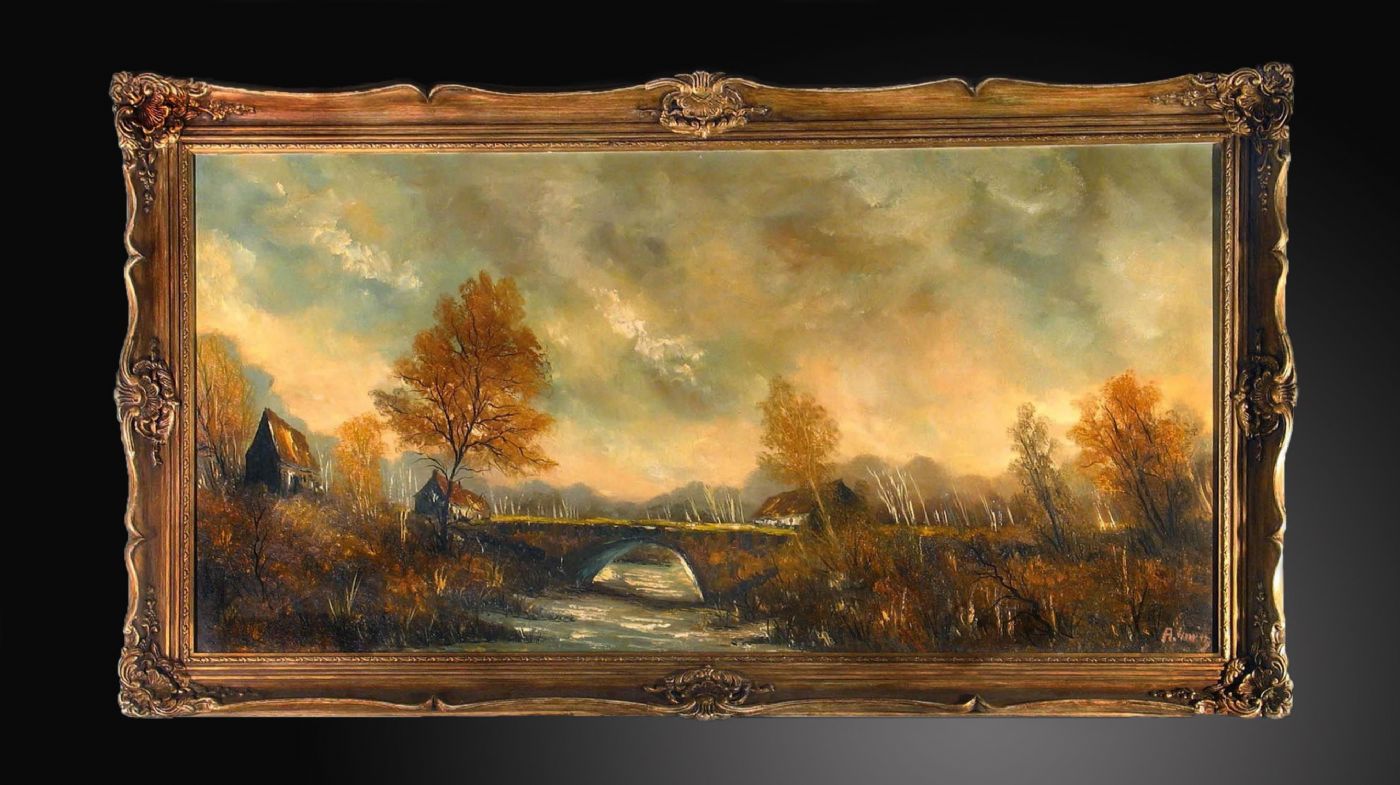 FLÄMISCHE LANDSCHAFT NACH DEM STURM - Öl auf Leinwand - um 1930/40